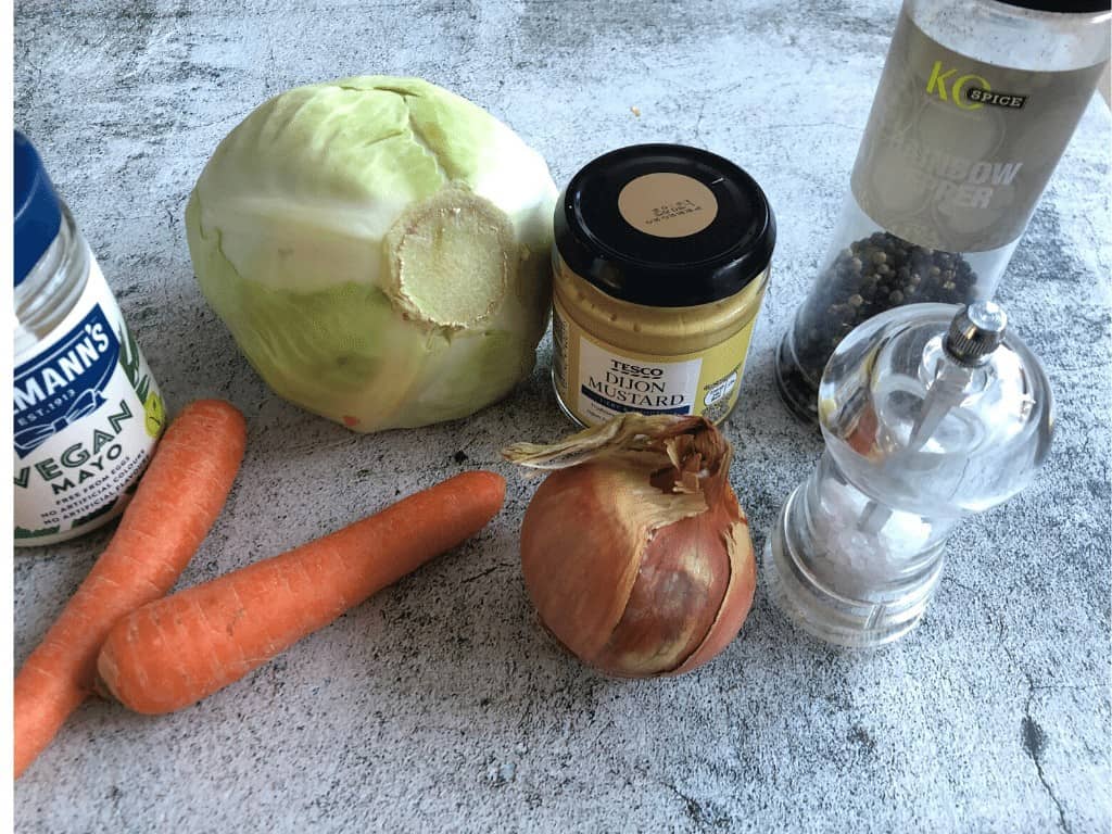 Vegan coleslaw ingredients