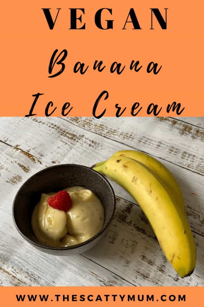 Vegan banana ice cream pinterest image