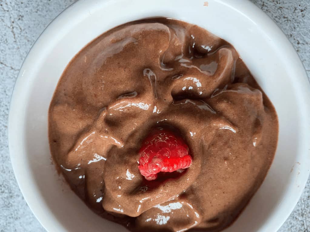 bowl of chocolate banana ice cream