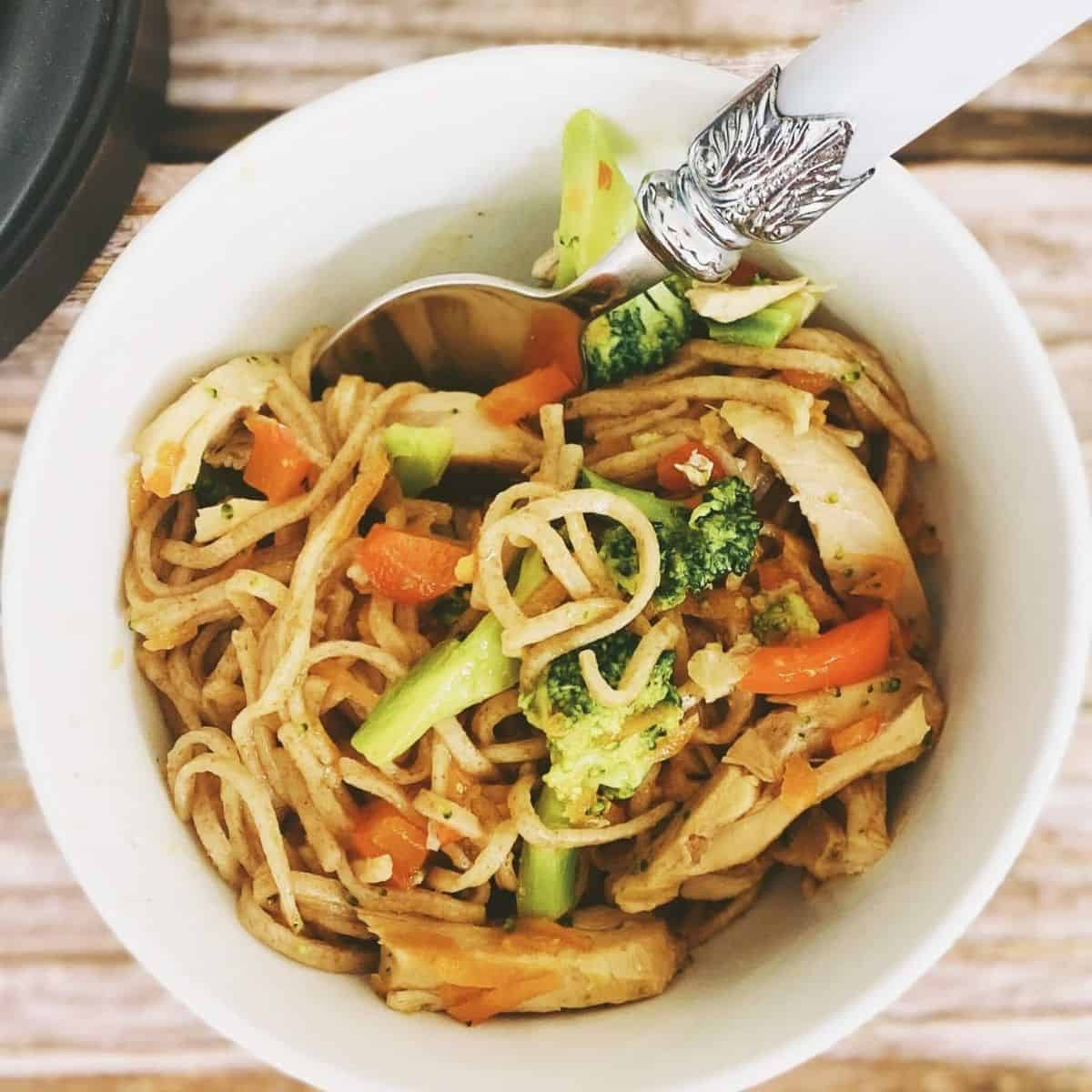 Sticky Chicken Noodle Stir-Fry Recipe