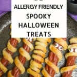 pinterest image for spooky halloween treats.