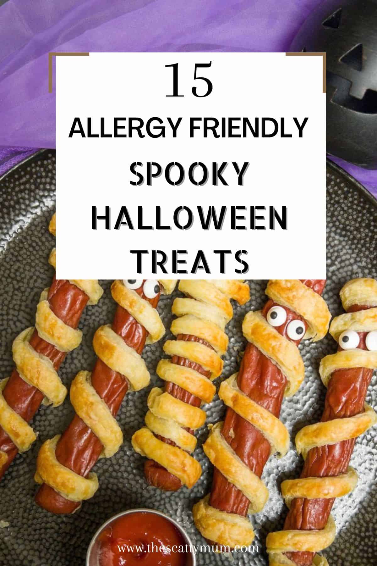 pinterest image for spooky halloween treats.