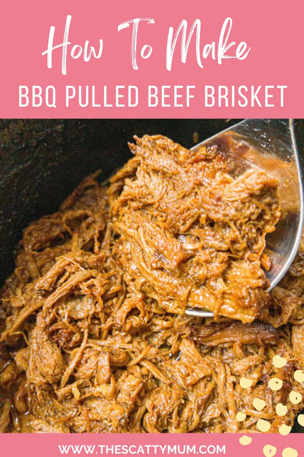 Slow Cooker Pulled Beef Brisket - The Scatty Mum