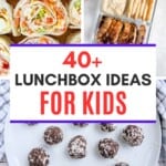 Pinterest pin for lunchbox ideas for kids.